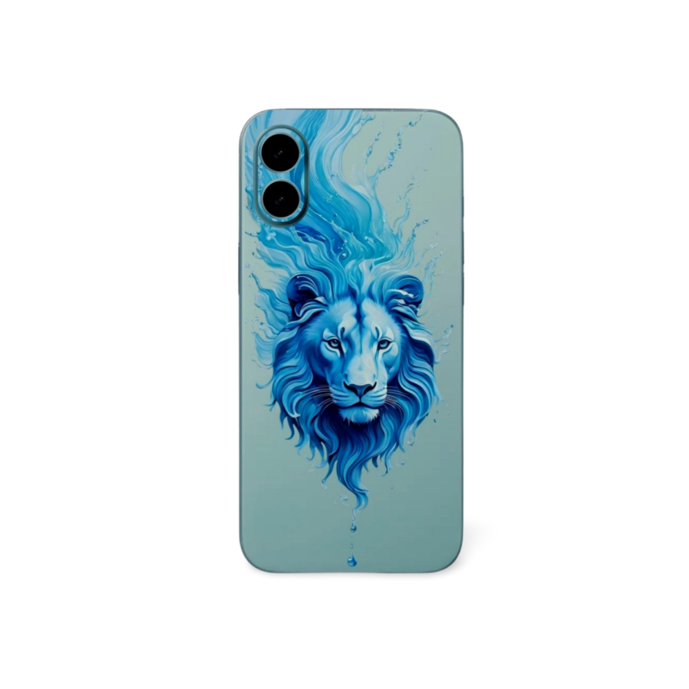 Artistic Blue Lion (iphone_16)